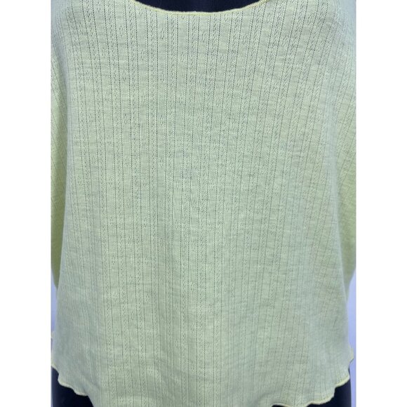 Anthropologie Ribbed Knit Yellow Spaghetti Strap Tank Top Size Medium M NWT New - Picture 3 of 10